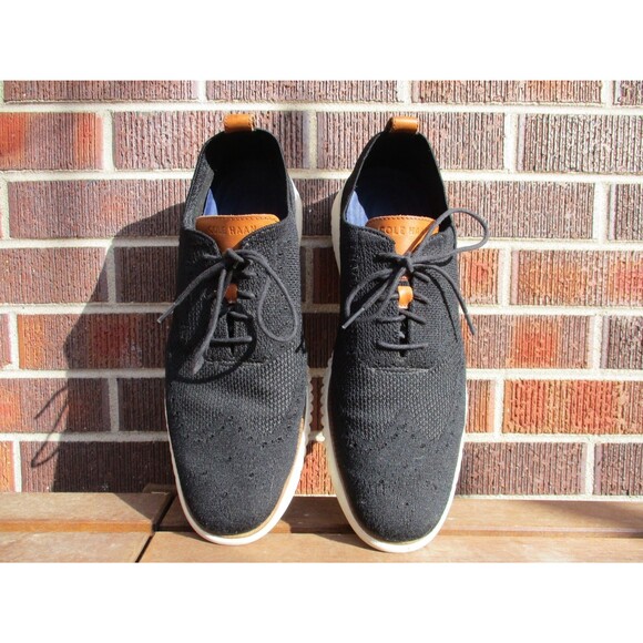 Cole Haan Mens Original Grand Stitchlite Wingtip Oxford Shoes C27568 Black 13 M - Picture 4 of 13